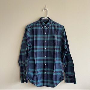 J Crew Blue Flannel Long Sleeve Workshirt